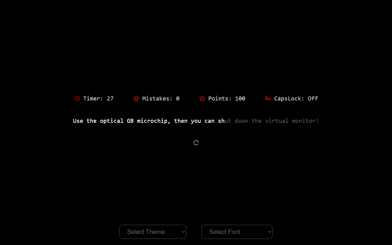 Screenshot of Ninja Type